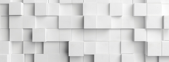 White background with geometric pattern, 3D rendered illustration. Minimalist design for banner, poster or presentation