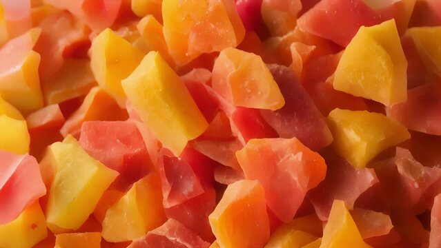 A mix of dried mango and papaya captures the various flavors and symmetries of the Standard Model.