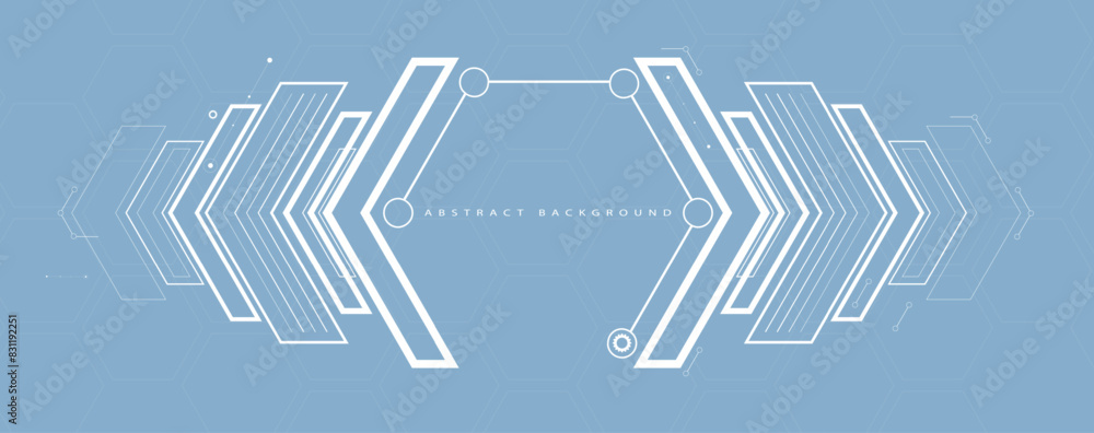 Poster geometric hexagon abstract background with simple polygonal elements. medical, business, technology 
