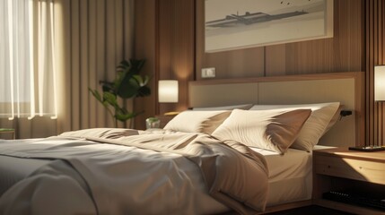 luxury bedroom in hotel