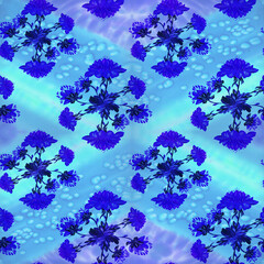 Floral pattern. Flowers on a watercolor background. Abstract wallpaper with floral motifs. Seamless pattern. Flower composition. Use printed materials, signs, posters, postcards, packaging.