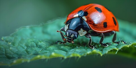 Ladybug captured in clos. Concept Can you please provide more details or context for the topic you are looking for?
