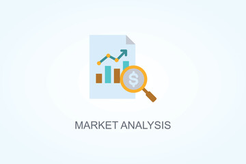 Market Analysis Vector  Or Logo Sign Symbol Illustration