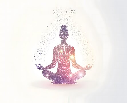 woman meditating in a lotus position, international yoga day