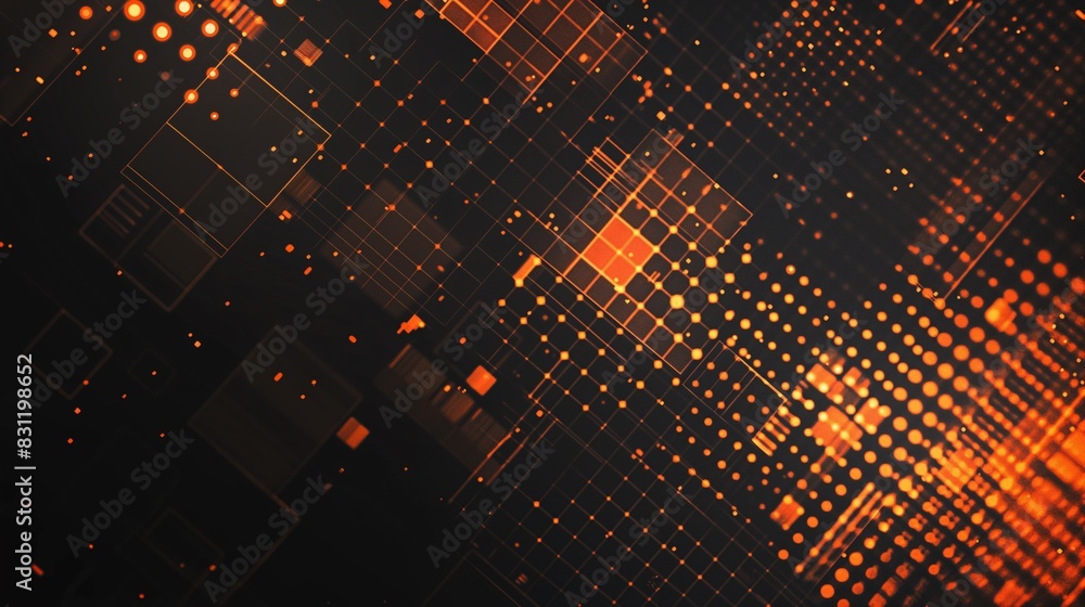 Poster a diagonal matrix background in orange colors. abstract line background.