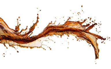 Cola splash isolated 