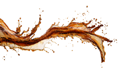 Cola splash isolated 