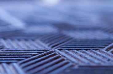 close up of cast iron plate 