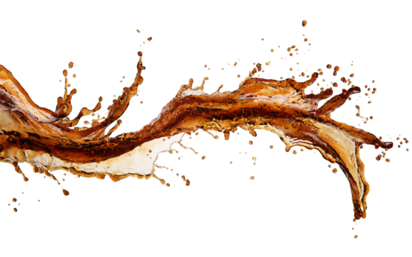 Cola splash isolated 