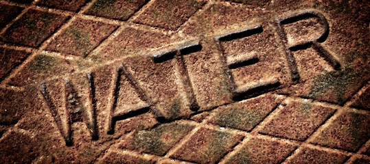 Water Cover Lid Manhole Utility Rusted Iron