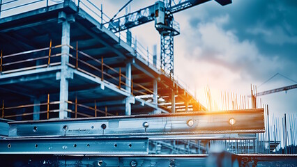 Obraz premium Metal construction, focus on materials, mastery of metalworking.