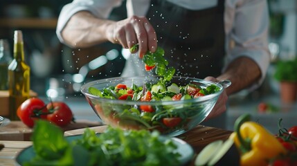 chef preparing vegetables
