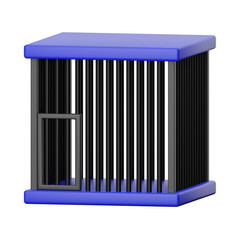 prison 3D illustration. ciminal. punishment