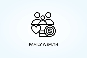 Family Wealth Vector  Or Logo Sign Symbol Illustration