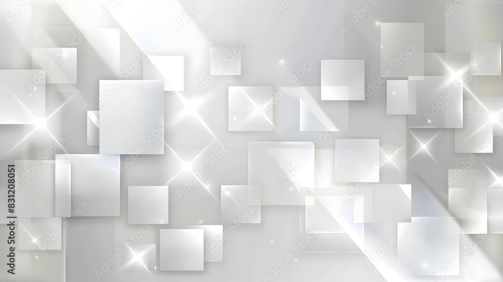 Poster abstract geometric cube shapes with gradient lighting