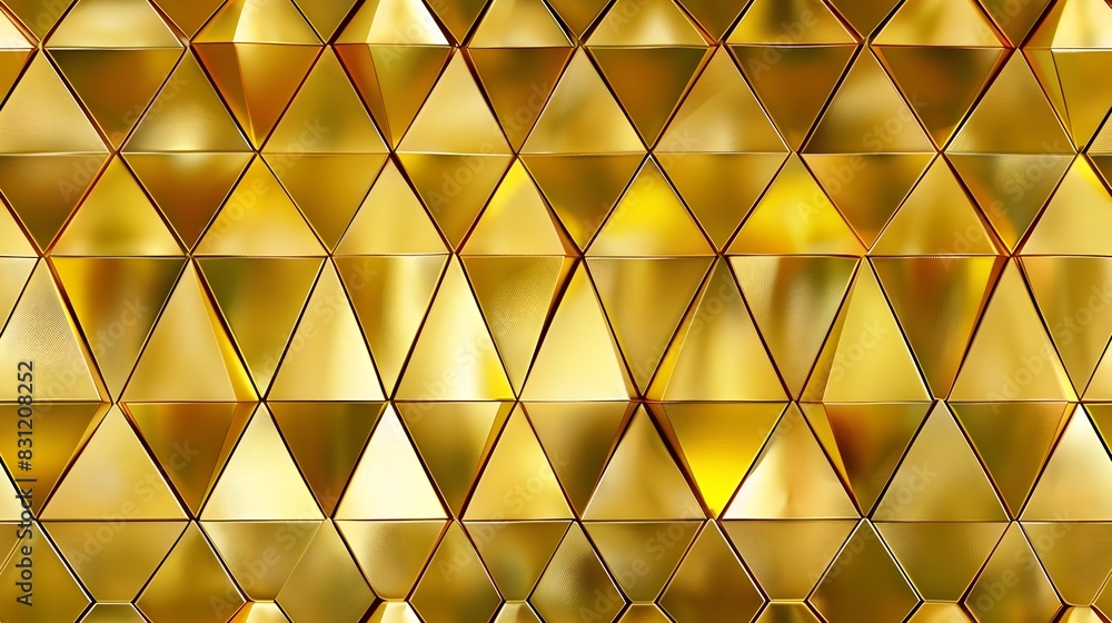 Poster gleaming golden geometric mosaic pattern background