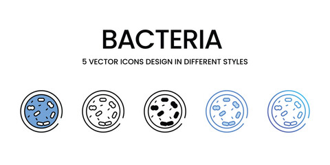 Bacteria icons vector set stock illustration.