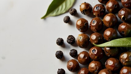 olives on wooden background