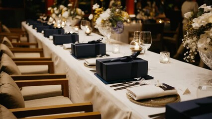 deceoration setting for beautiful event Decoration dinner set up at luxury background and luxury dinner set up for wedding celebration