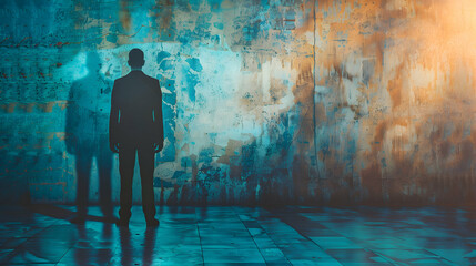 High Resolution Image of Manager Coaching Employee with Glossy Backdrop, Emphasizing Mentorship and Professional Growth   Photo Realistic Concept for Adobe Stock