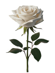 Obraz premium Isolated PNG Rose Flower, GENERATIVE AI