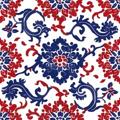 A seamless pattern with a traditional Chinese style.