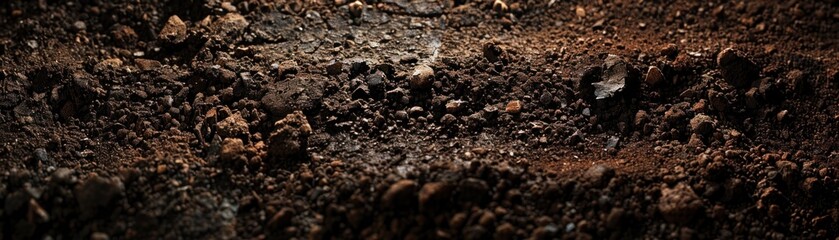 Template background. " World Soil Day " Rocky Soil Texture Background. Ai Generativ 