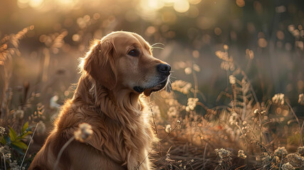 close up of a prretty dog in the park, beautiful dog in the grass, portrait of a dog