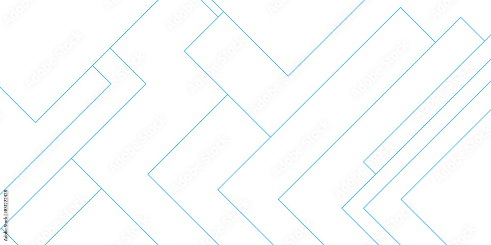 Aufkleber abstract white blue vector futuristic architecture with digital geometric with blueprint concept. di