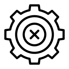 cease of activity line icon