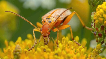 Feeding behavior of Tropinota hirta on flowers Implications for pest management strategies