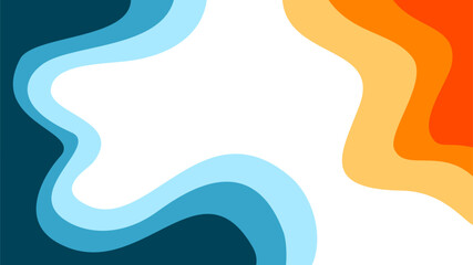 Abstract wavy Background. blue and orange background. abstract blue color wallpaper for desktop. Abstract curvy orange background.