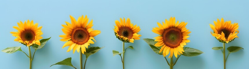 Obraz premium Row of sunflowers.