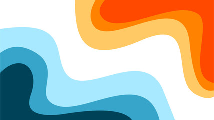 Abstract wavy Background. blue and orange background. abstract blue color wallpaper for desktop. Abstract curvy orange background.