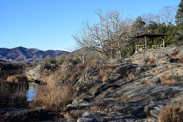 冬の長瀞渓谷 岩畳（埼玉県秩父郡長瀞町）