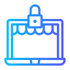 Obraz premium lockout gradient icon