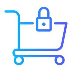 shopping cart gradient icon
