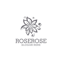 Beautiful floral logo vector illustration