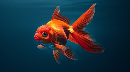 The vibrant goldfish portrait