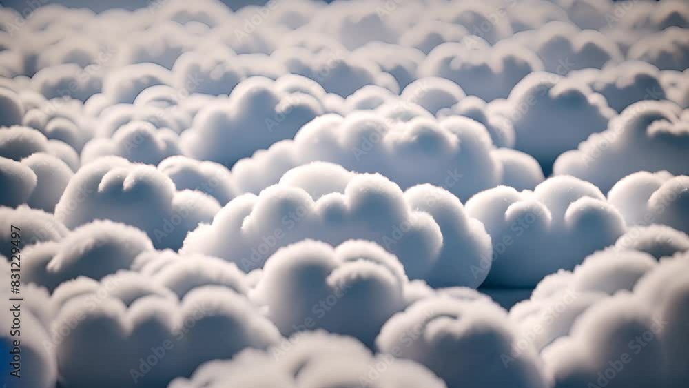 Poster abundance of clouds drifting in sky generative ai
