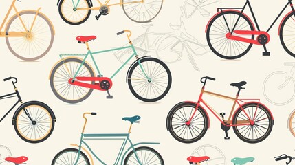 bicycle vector pattern