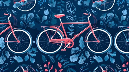 bicycle vector pattern