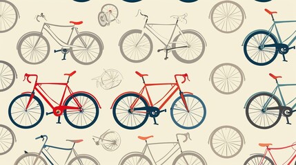 bicycle vector pattern
