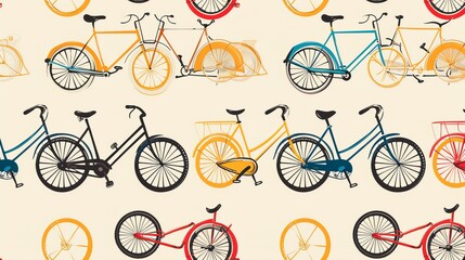 bicycle vector pattern
