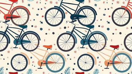 bicycle vector pattern