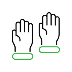 Rubber Gloves vector icon