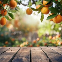 Exhibition area orange orchard background - 1