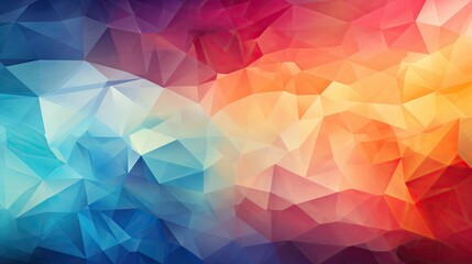 Obraz premium Abstract geometric background with vibrant colors in blue, red, yellow and white.