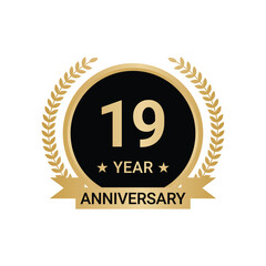 19 Year Anniversary Vector, 19 Year Anniversary Logo
