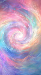 Obraz premium Swirling Vortex of Soft, Pastel Colors Converging Towards Central White Light, Symbolizing Tranquility and Peace Within Oneself